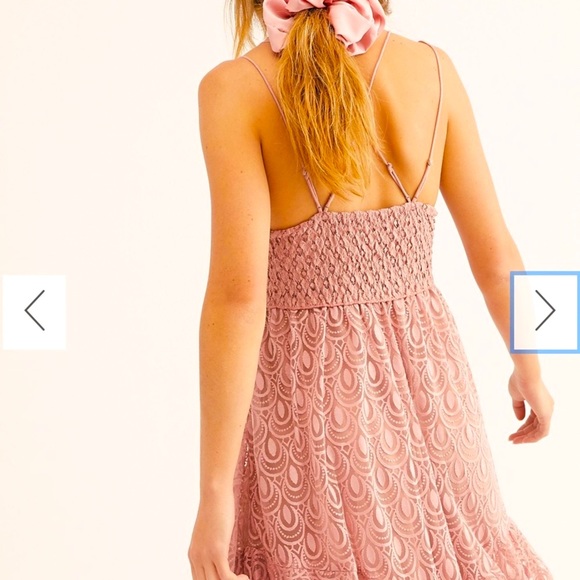 HOST PIC FREE PEOPLE ONE ADELLA BURNOUT SLIP DRESS RARE MAUVE COLOR SIZE MEDIUM - Picture 5 of 12